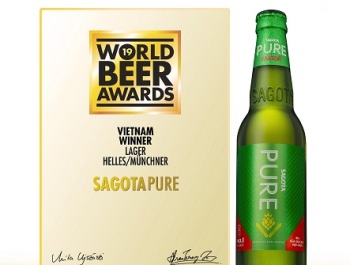 SAGOTA PURE chiến thắng tại Giải thưởng bia thế giới World Beer Awards 2019